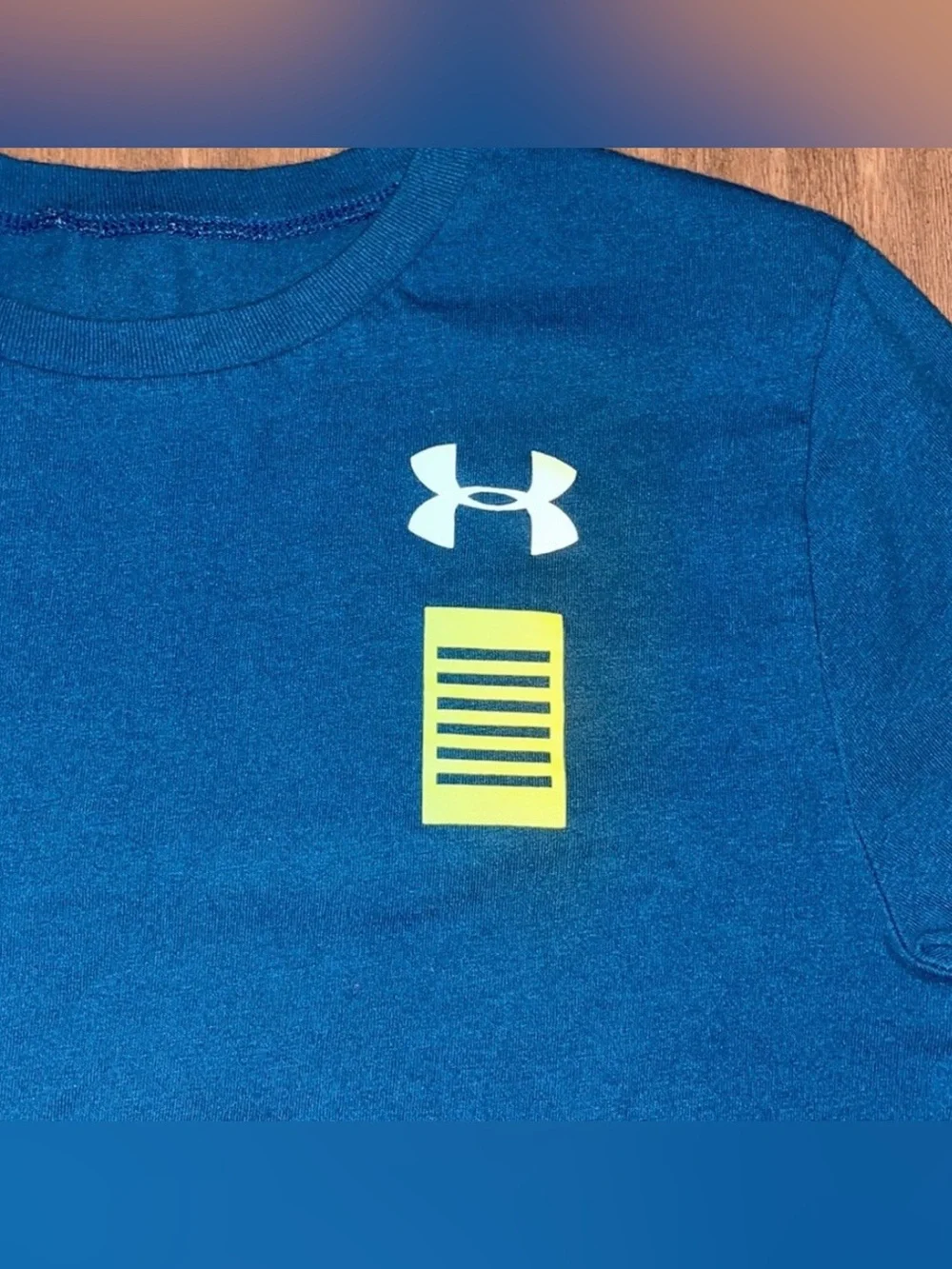 Under Armour Royal Blue Compression Set with Neon Green Accents